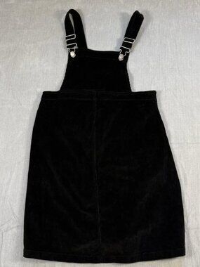 H&M Mama Maternity Black Corduroy Overall Dress, Small